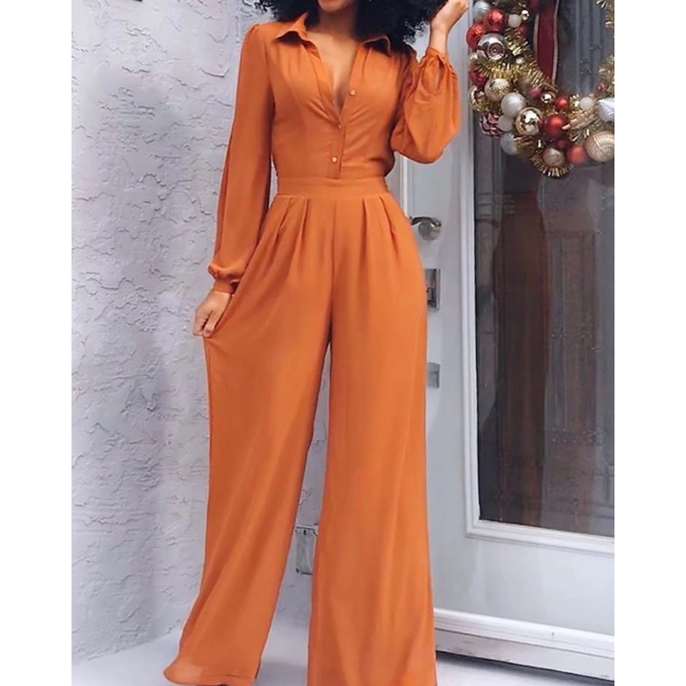Rusty orange jumpsuit